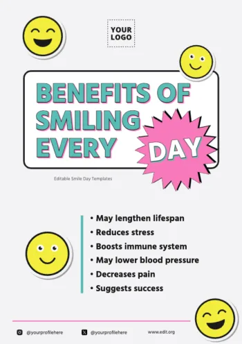 Edit a Smile Day flyer