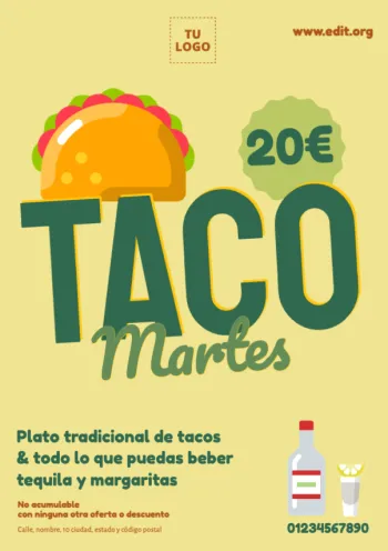 Edita un diseño del Día del Taco