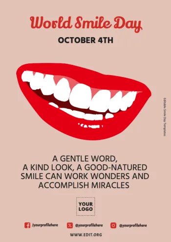 Edit a Smile Day flyer