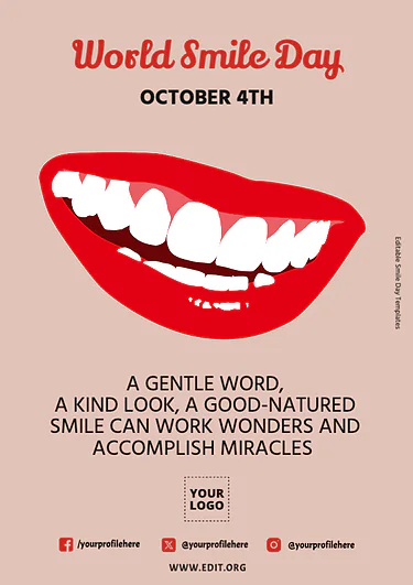 World Smile Day Poster Templates