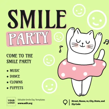 Edit a Smile Day flyer
