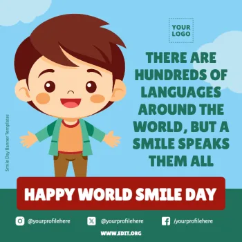 Edit a Smile Day flyer