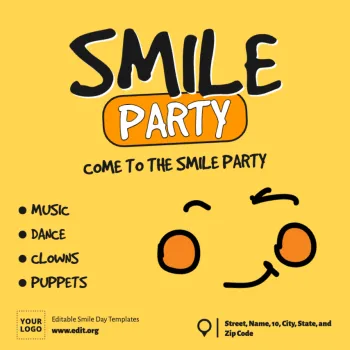 Edit a Smile Day flyer