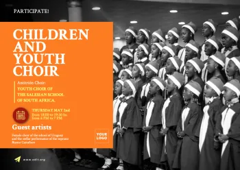 Edit a choir recruitment flyer