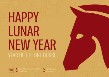 Edite um modelo para o Ano Novo Chinês