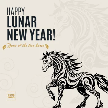 Edite um modelo para o Ano Novo Chinês