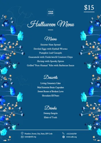 Edit a Halloween menu