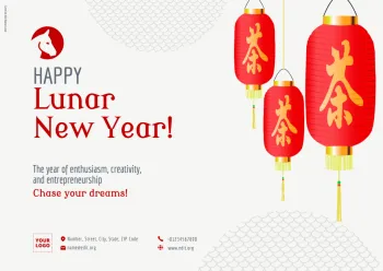 Edite um modelo para o Ano Novo Chinês