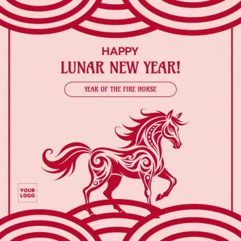 Edite um modelo para o Ano Novo Chinês