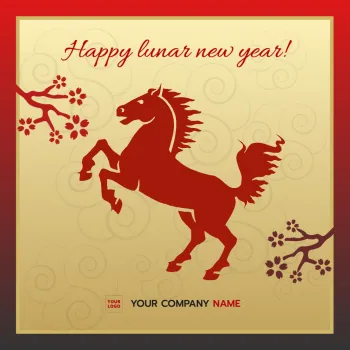 Edite um modelo para o Ano Novo Chinês