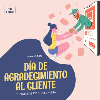 Edita un diseño del Día de Agradecimiento al Cliente