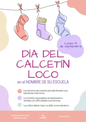 Edita un folleto de Calcetines Locos