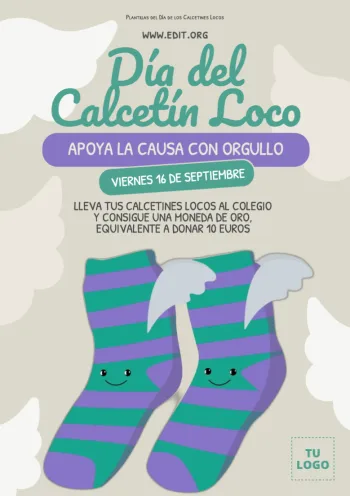Edita un folleto de Calcetines Locos