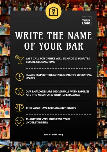 Edit a sign for your bar