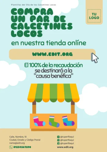 Edita un folleto de Calcetines Locos