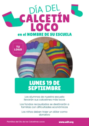 Edita un folleto de Calcetines Locos