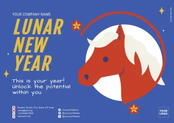 Edite um modelo para o Ano Novo Chinês