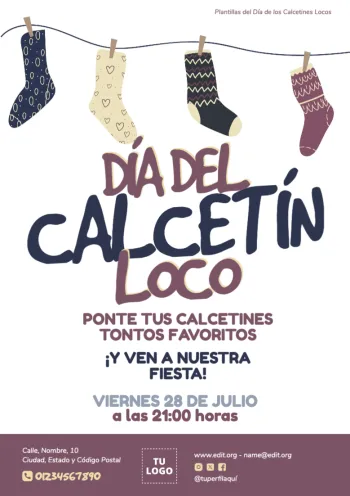 Edita un folleto de Calcetines Locos