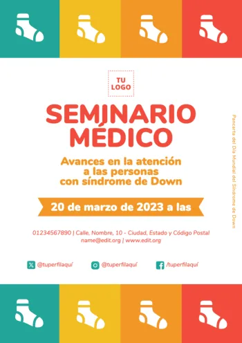 Edita un folleto de Calcetines Locos