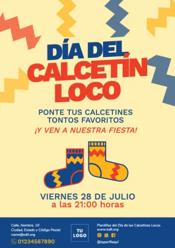 Edita un folleto de Calcetines Locos
