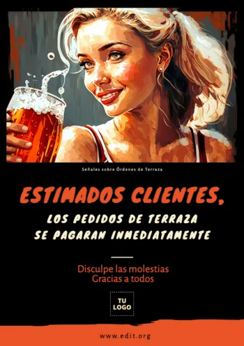 Edita un cartel para tu bar