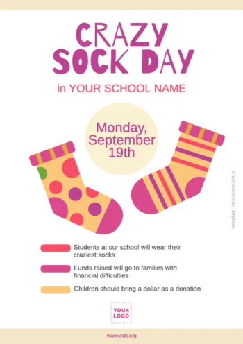 Edit a Sock Day banner