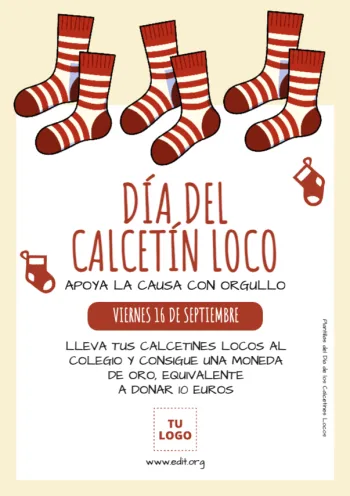Edita un folleto de Calcetines Locos