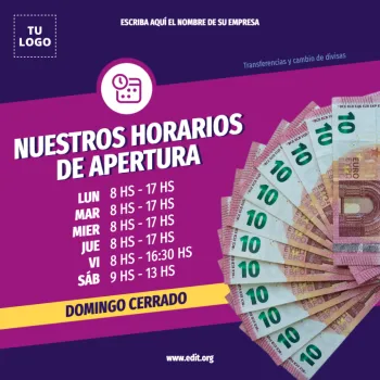 Edita un banner sobre cambio de moneda