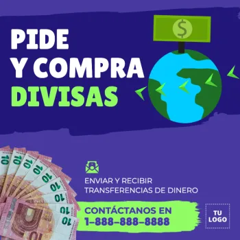 Edita un banner sobre cambio de moneda