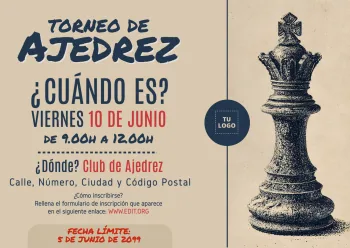 Edita un anuncio para torneos de ajedrez