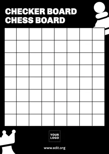 Modifica una scacchiera vuota da stampare