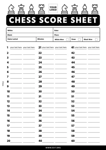 Editar um anúncio para torneios de xadrez