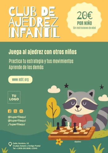 Edita un anuncio para torneos de ajedrez