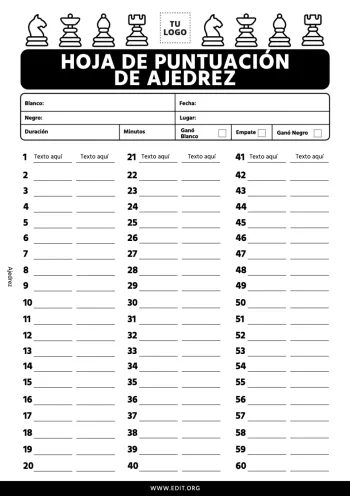 Edita un anuncio para torneos de ajedrez