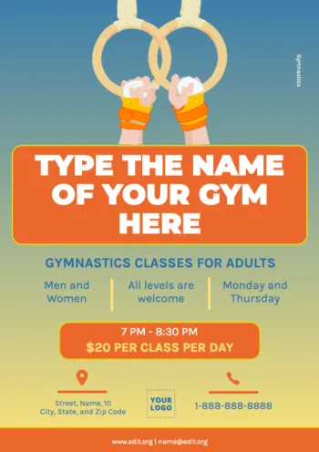 Modifier une affiche de gymnastique