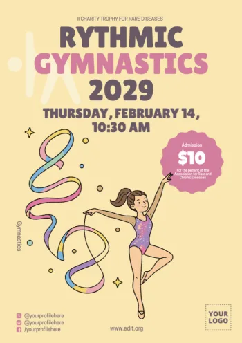 Modifier une affiche de gymnastique