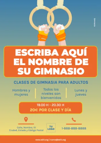 Edita un anuncio de gimnasia