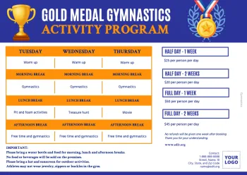 Modifier une affiche de gymnastique