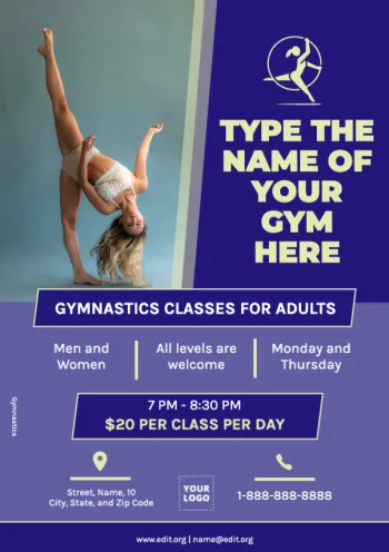 Modifier une affiche de gymnastique