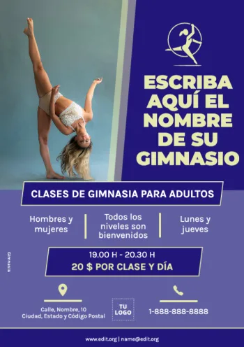 Edita un anuncio de gimnasia