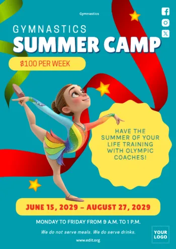 Modifier une affiche de gymnastique