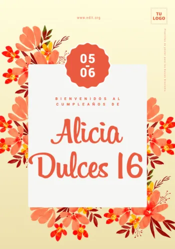 Edita un flyer de Dulces 16