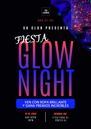 Edita un banner de Glow Party