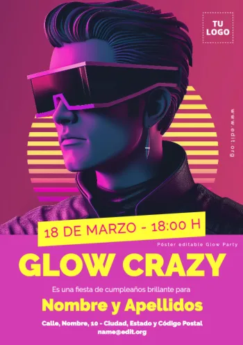 Edita un banner de Glow Party