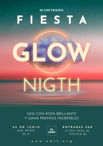 Edita un banner de Glow Party
