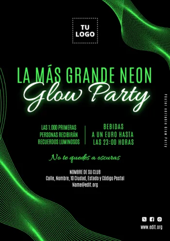 Edita un banner de Glow Party