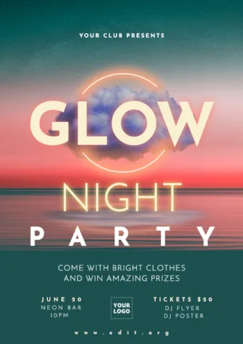 Edit a Glow Party banner