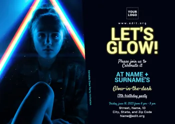 Edit a Glow Party banner