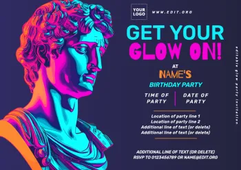 Edit a Glow Party banner