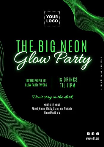Edit a Glow Party banner